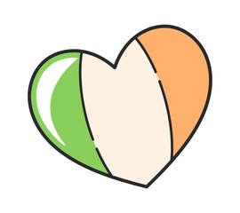 Cute heart Patrick day symbol