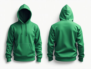 Blank Green hoodie template mockup 