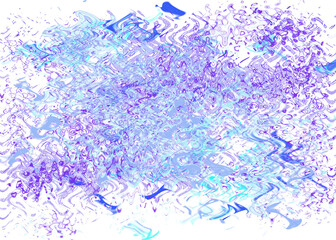 Fototapeta premium An abstract transparent psychedelic wavy liquid splatter design element overlay.