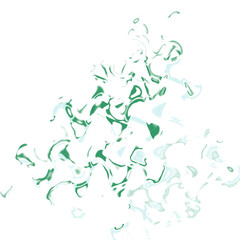 An abstract transparent psychedelic wavy liquid splatter design element overlay.