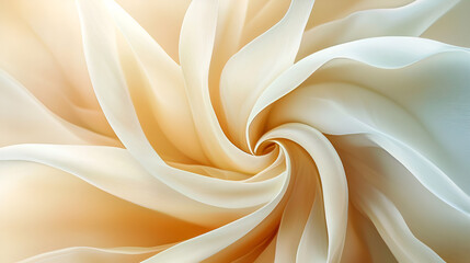 Obraz premium Swirling beige fabric, elegant and soft texture. Perfect for design projects needing a luxurious feel.