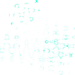 An abstract transparent psychedelic wavy liquid splatter design element overlay.