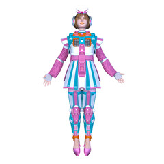 サイバーウーマン　3DCGレンダリング