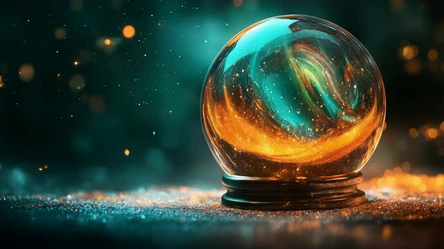 Mesmerizing Crystal Orb Shining with Sparkling Light and Magic