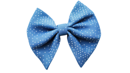 Blue bow tie on transparent background