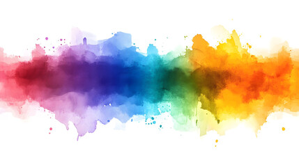 Fototapeta premium Colorful watercolor background with vibrant hues on a white canvas surface