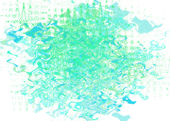 An abstract transparent psychedelic wavy liquid splatter design element overlay.