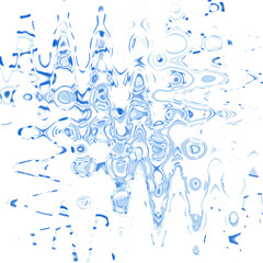 An abstract transparent psychedelic wavy liquid splatter design element overlay.