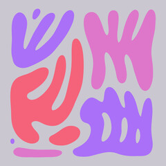 Abstract elements on a grey background