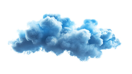 Blue cloud on transparent background