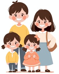 family icon with black lines on a white background