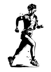 トレイルランニング マラソンランナー アスリート