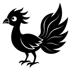 silhouette of a rooster