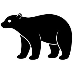 silhouette of a polar bear