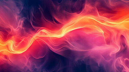 Fototapeta premium Vibrant Abstract Background with Glowing Orange and Red Waves