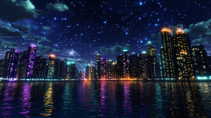 Fototapeta premium glow midnight sky