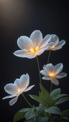 Glowing Flowers at Night