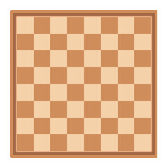 Overhead view of a wooden chessboard for a game of chess in vector