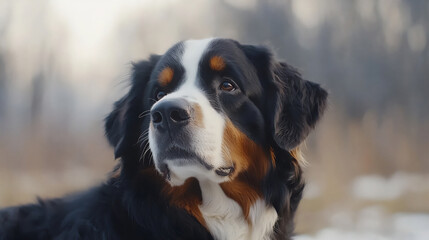  bernese mountain dog portrait