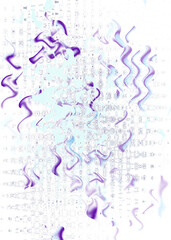 An abstract transparent psychedelic wavy liquid splatter design element overlay.