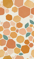 Obraz premium Honeycomb floral geometry