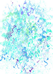 An abstract transparent psychedelic wavy liquid splatter design element overlay.