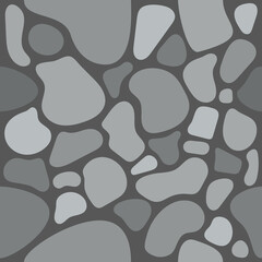 Street tile stone, grey pavement pattern. Sidewalk stone pavement wrapping paper background, street cement cobblestone isolated vector wallpaper print or patio concrete tile fabric backdrop