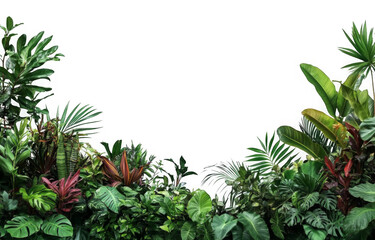PNG Jungle border nature backgrounds vegetation. 
