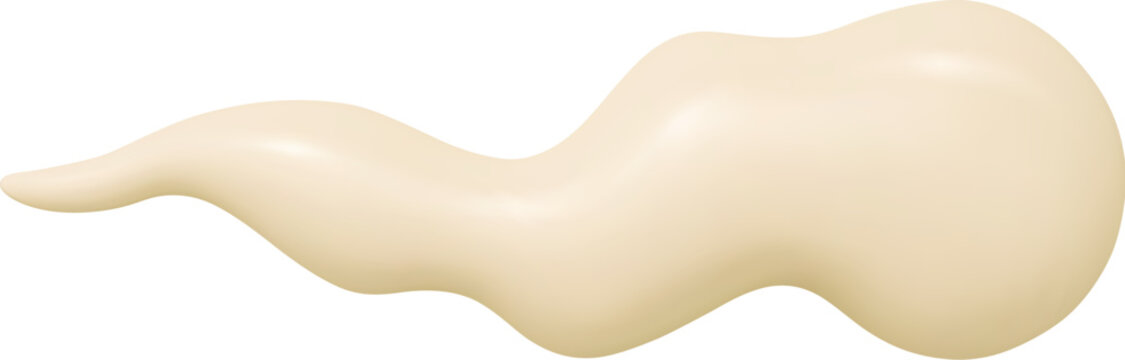 Mayonnaise sauce smudge, smooth dollop of creamy mayo spill or splash showcasing its rich appetizing texture. Realistic 3d vector food stain, smear and spatter of cheese sauce or vanilla cream drip