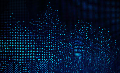 Digital technology background. Digital data dots bllue pattern pixel background 
