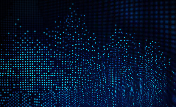 Digital technology background. Digital data dots bllue pattern pixel background 
