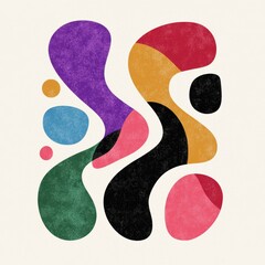 Obraz premium Abstract colorful shapes background illustration