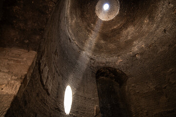 Round Rotunda of the Red Basilica in Pergamon, Turkey. 18 metres high with a 12 metre diameter.