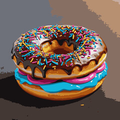 donut vector art for design needs 