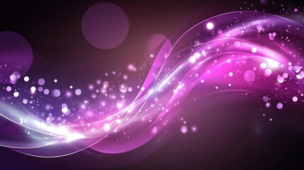 Obraz premium Abstract Purple Wave with Glimmering Lights