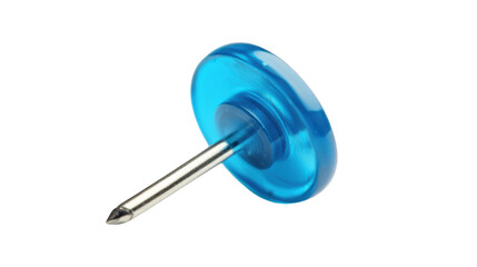 Blue pin on transparent background