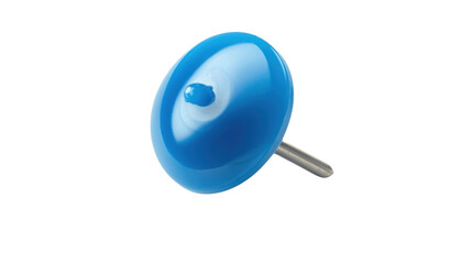 Blue pin on transparent background