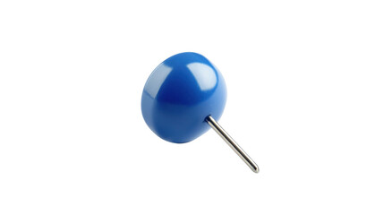 Blue pin on transparent background
