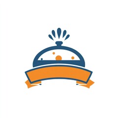 Restaurant logo design with food serving concept