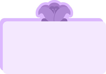 flower with blank card floral text box background