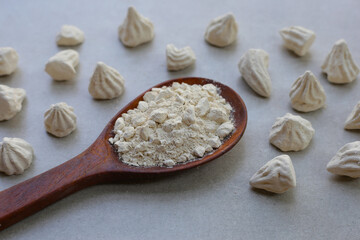 White clay filler, Soft-prepared chalk.  Thai tradition, Songkran festival