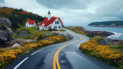 Scenic coastal drive featuring historic lighthouse acadia national park photography nature landscape