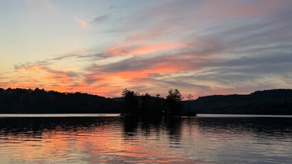 sunset on the lake