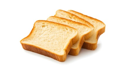 Freshly baked bread for beverages. Fresh bread on a white background. Soft and fluffy bread. 