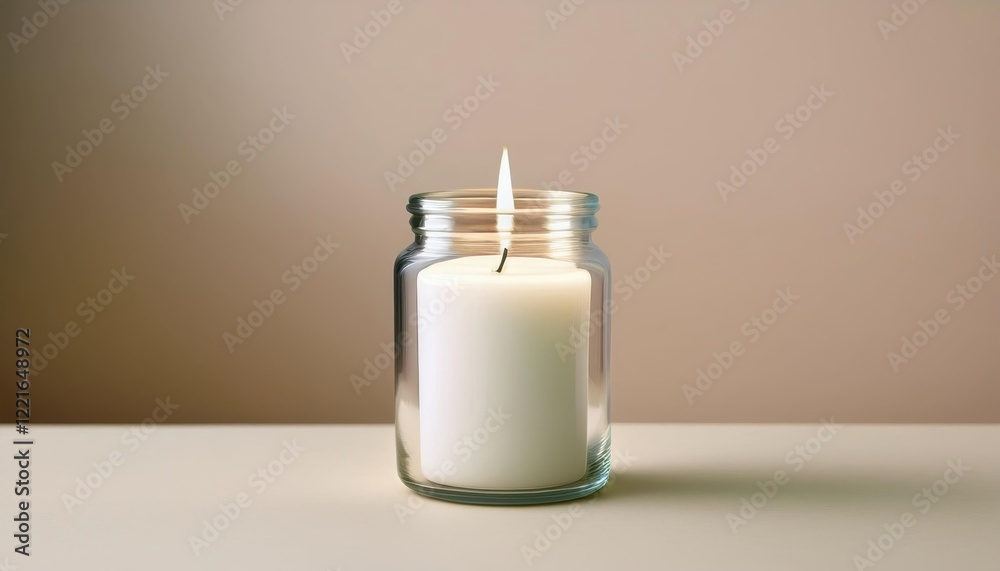 Poster bright warmth from a solitary candle illuminating a serene space with soft light