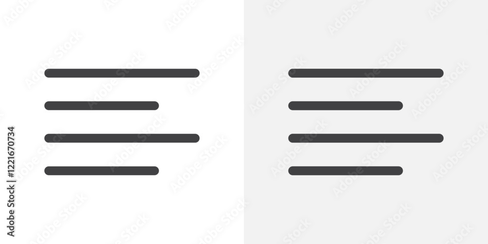 Poster align left icon outline vector sign