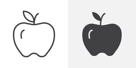Apple icon Outline vector sign