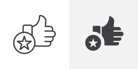 Appreciation icon Outline vector sign