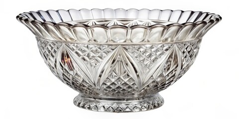 Obraz premium Crystal Glass Bowl with Cut Design