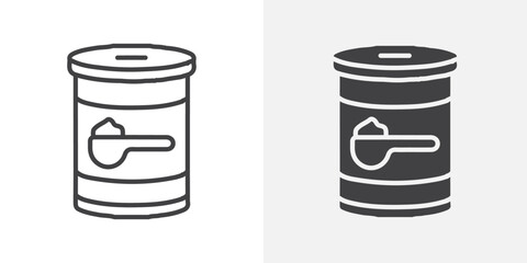 Baking soda icon Outline vector sign